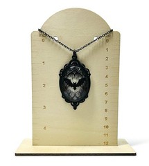 Bat Stained Glass Effect Lime Aqua Blue Purple/Violet Glow in the Dark Necklace