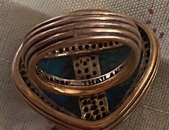 Barse Magnesite Shades Of Earth Stunning Size 7 Statement Ring