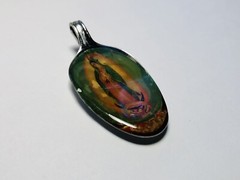 Unique handmade spoon charm Virgin Mary One of a kind item