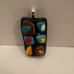 Fused Glass Pendant Beautifully Handmade Artisan..Stunning.