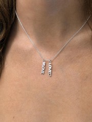 Heart Hollow Pendant Necklace 925 Sterling Silver Dainty Love Charm Women