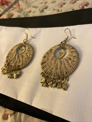 Anju Sachi Collection Bohemian 3” Dangle Neutral Woven Pierced Earrings