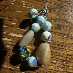 Pendant Glass Beads Colorful Elaborate Wire Wrapped Stones Multimedia 1600 Y