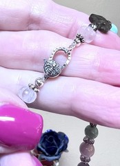 BEAUTIFUL Sterling Silver Larimar, Kunzite, Labradorite, Etc. Butterfly Necklace