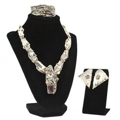 Donald Markz Sterling Ametrine Modernist Brutalist Studio Artisan Parure Set