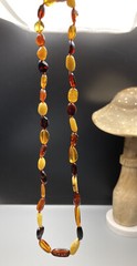 Amber Bead Baltic Sea Graduated Natural FOUR Color Necklace Handmade 44.5cm 8g