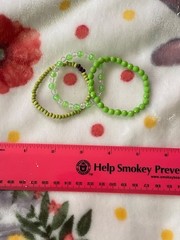 It’s lime handmade bracelets made with love