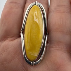 Mexican 950 Silver Double‑Sided Adjustable Ring Handmade Gemstones