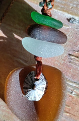 Sea Glass Necklace Men Women Braid Teen Casual Beach Hawaiian Souvenir Surfer