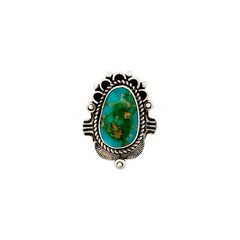 Fred Francis, Ring, Sonoran Gold Turquoise, Sterling Silver, Navajo, 6 1/2