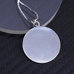 16” sterling silver 925 box necklace with tag pendant embossed “sweet 16”