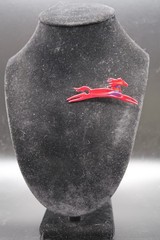 Hand Painted Pewter Artisan Spirit Horse Racing Pin Equestrian Enamel Colorful