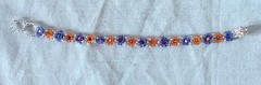 Guatemalan Beaded Daisy Chain Bracelet Handmade Floral Seed Bead Boho Jewelry