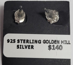 Golden Hills Turquoise Studs – SS 925 – handmade