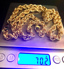 Brass Rope Necklace and Bracelet Set Handmade 19.5” Necklace 7.75” Bracelet
