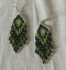 Guatemalan Beaded Earrings Handmade Boho Tribal Ethnic Jewelry Traditional Mayan