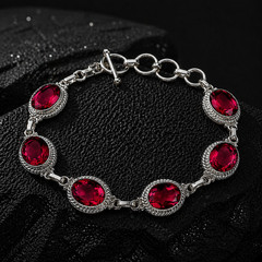 Rare Pink Tourmaline Gemstone 925 Sterling Silver Jewelry Partywear Bracelet 9″