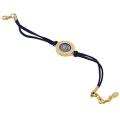 GlassOfVenice Rosetta Murano Glass Millefiori Bracelet – Blue