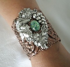 Copper Wolf Victorian Art Nouveau Renaissance Medieval Fox Nature Bracelet
