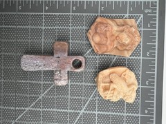 Mixed Lot of 3 Hand Carved Pendants 2 Red Malachite and 1 Pink Onyx Stone