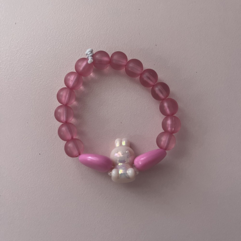 Bunny Beaded Bracelet(light Pink,hot Pink,and Regular Pink