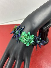 Handcrafted Seed Bead Chunky Bracelet Retro Boho Chic Statement Beautiful