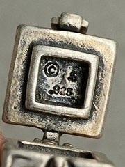 VTG Sterling Silver 925 Hinged Chamber Prayer Box Pendant or Large Charm SHUBE