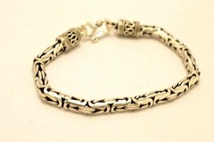 925 Sterling Silver Bali Chain,Byzantine Bracelets.Various Lengths & Sizes