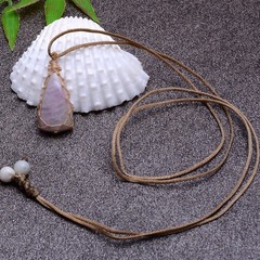 5 Pcs Natural Mix Gemstones Handmade Bohemian Macrame Necklaces Wholesale Lot