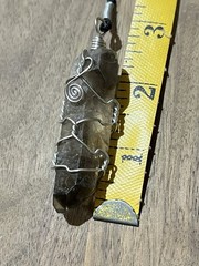 Smoky Quartz Crystal Wire Wrap Necklace, Unique Large Smoky Quartz