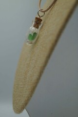 Glass Vial with Tiny Multicoloured Sea Glass Pieces & Adjustable Necklace (P#59)