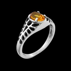925 Silver Citrine Ring • Diamond Accent • November Birthstone • Promise or…