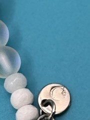 Artisan Made Signed Natural Faceted White Jade Moonstone Quartz SS 925 Earrings