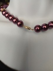 Glass Pearls And Metal Spacers 17″ Necklace Handmade