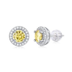 Canary Yellow Diamond Stud Earrings by Cassandra Company