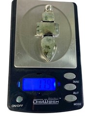 Prehnite Cabochon 3 Gemstone Ethnic Handmade Pendant 925 Silver 17.9 g 2.88″