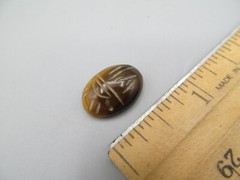 Stone for Earrings or Pendant Scarab Tiger’s Eye Gemstone Tigerseye
