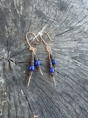 Apatite and Bamboo Bohemian Copper Earrings 100% CHARITY