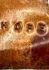 Handcrafted Artisanal 32″ ‘HOPE’ Copper Pendant Necklace