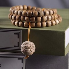 Vietnamese Milkwood Meditation Bracelet for Men and Women 108-Bead Rosary