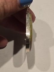 Sterling Silver 925 Unakite Stone Pendant