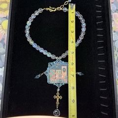 Adorned Crown Jewelry assemblage filigree house crystal necklace