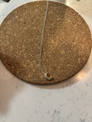 Handmade Sterling Silver Small Moon Pendant Necklace