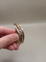 Sergio Lub Carnival Twisted Copper Brass Wavy Cuff Bracelet 6.1″