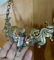 NEW! Mayan Jaguar Silver & Crystal Handmade Artisan Necklace by REBECCA FLOETER