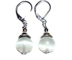 SELENITE EARRINGS STRENGTHEN CLARITY PROTECTION CHAKRAS Metaphysical Stone