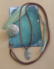 New Sundance Charm Necklace leather cord pendant handmade artisan jewelry