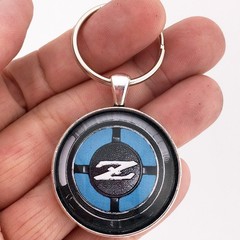 240Z 260Z 280Z Blue Roof Pillar Quarter Panel Emblem Badge 1.2″ Dia Keychain