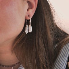 Freshwater Pearl Earrings in Silver, Statement Jewelry, Gift for Her