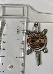Turtle Pendant Handmade Copper And Tin 2.25 inches